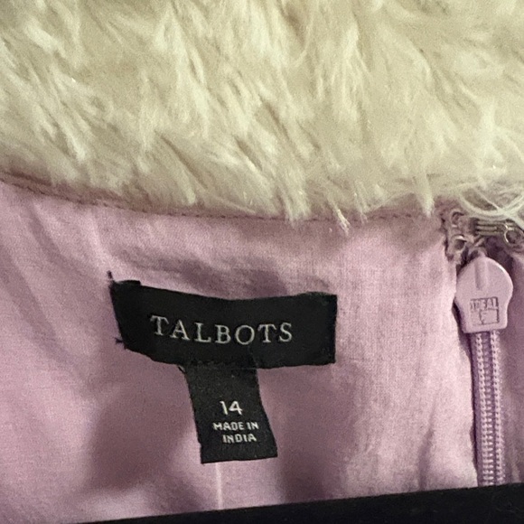 Talbots Lavender Sleeveless Dress with White Lace Embroidery - Picture 2 of 8